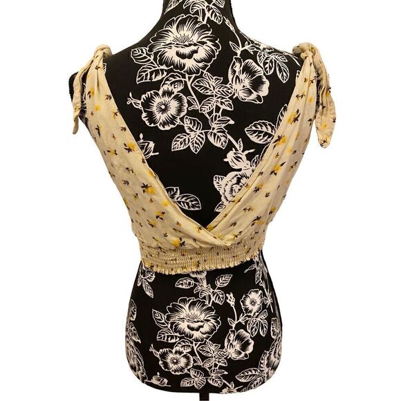 Lottie Moss Floral Cropped Tank Top Beach Coastal Vacation - Picture 2 of 10